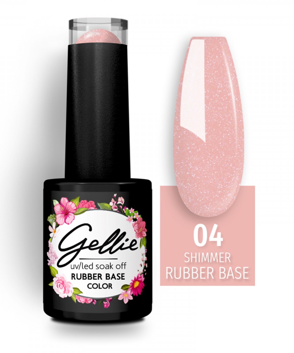 Gellie Ενισχυμένη Βάση Για Ημιμόνιμο Shimmer Rubber Base 04 ,10ml