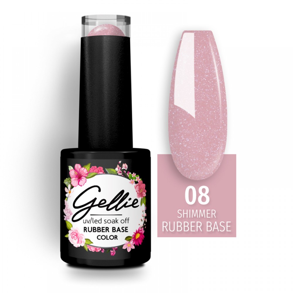 Gellie Shimmer Rubber Base 08 ,10ml
