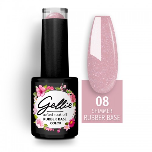 Gellie Shimmer Rubber Base 08 ,10ml