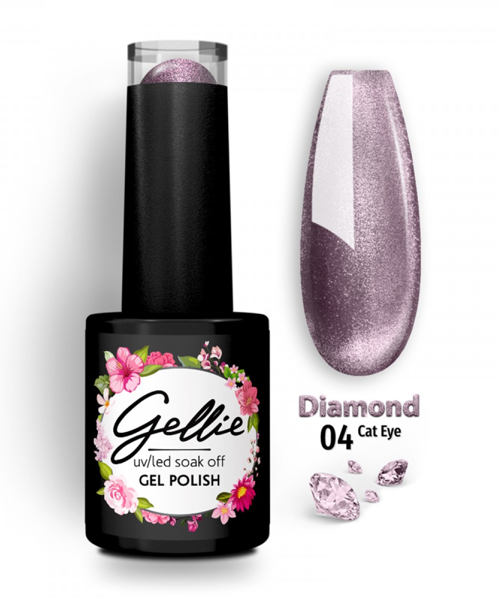 Gellie Ημιμόνιμο Βερνίκι Νυχιών – Diamond Cat Eye 04 ,10ml