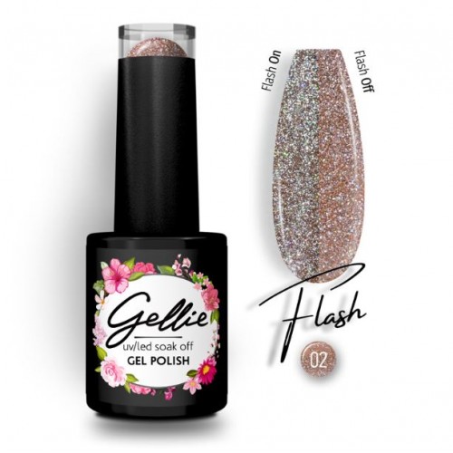 Gellie Ημιμόνιμο Βερνίκι Νυχιών Flash 02, 10ml