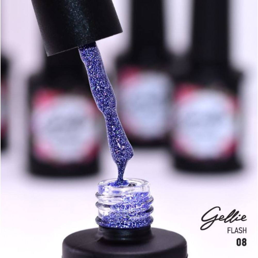 Gellie Ημιμόνιμο Βερνίκι Νυχιών Flash 08, 10ml