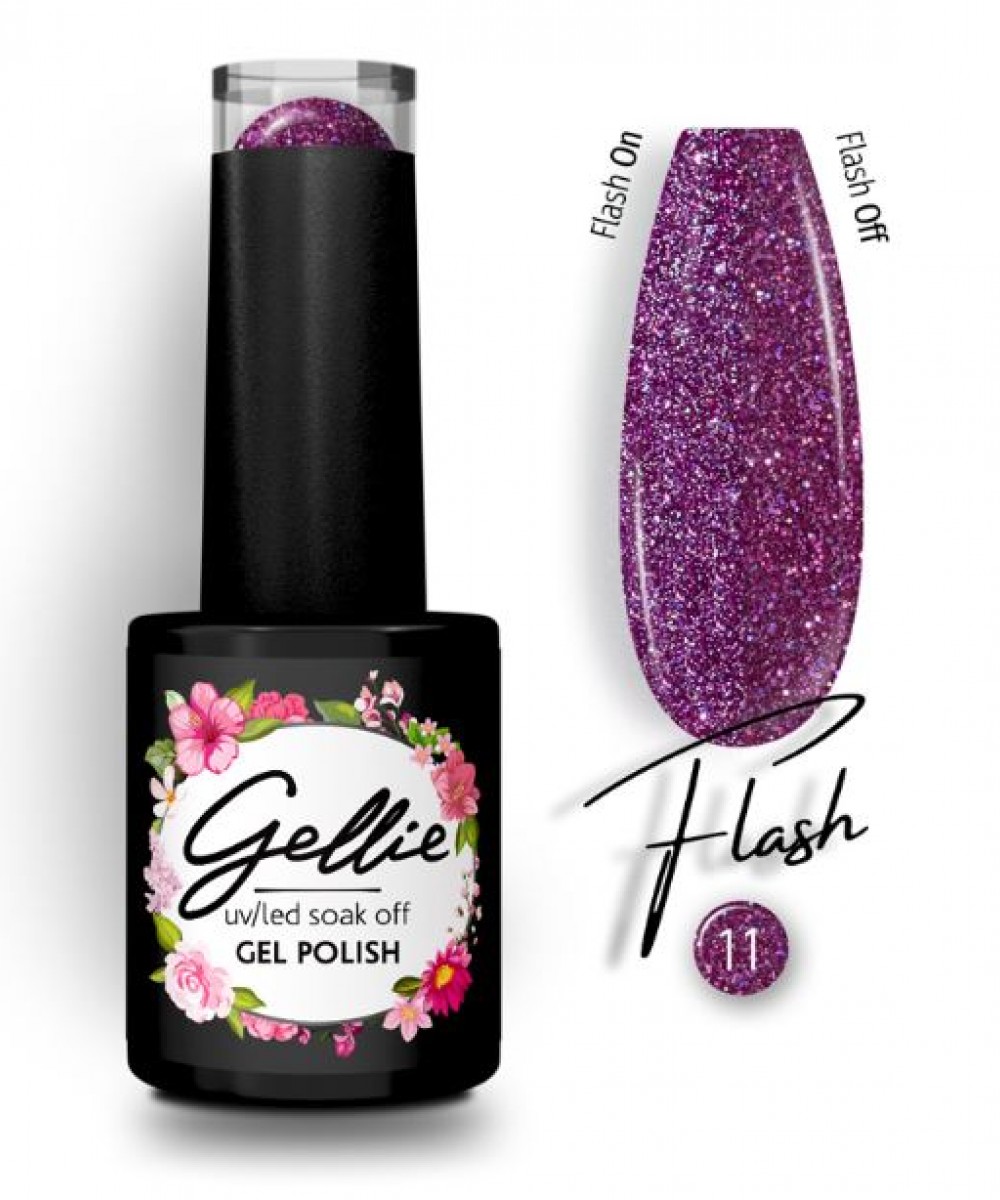 Gellie Ημιμόνιμο Βερνίκι Νυχιών Flash 11, 10ml