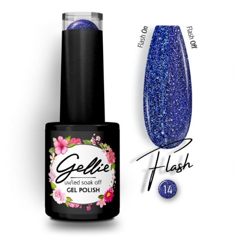 Gellie Ημιμόνιμο Βερνίκι Νυχιών Flash 14, 10ml