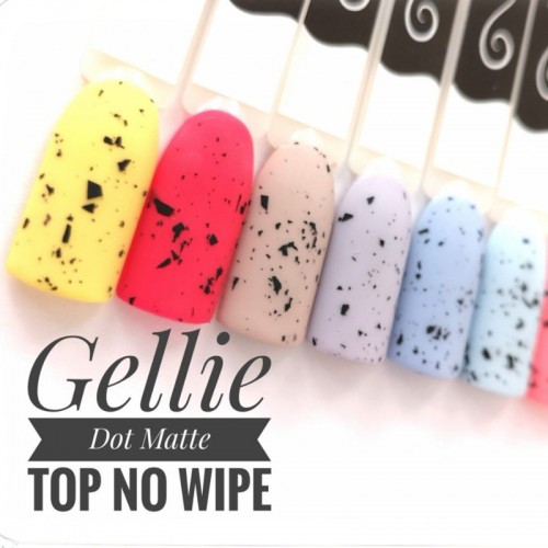 Gellie Top Για Ημιμόνιμο Velvet Matte No Wipe Dot ,10ml