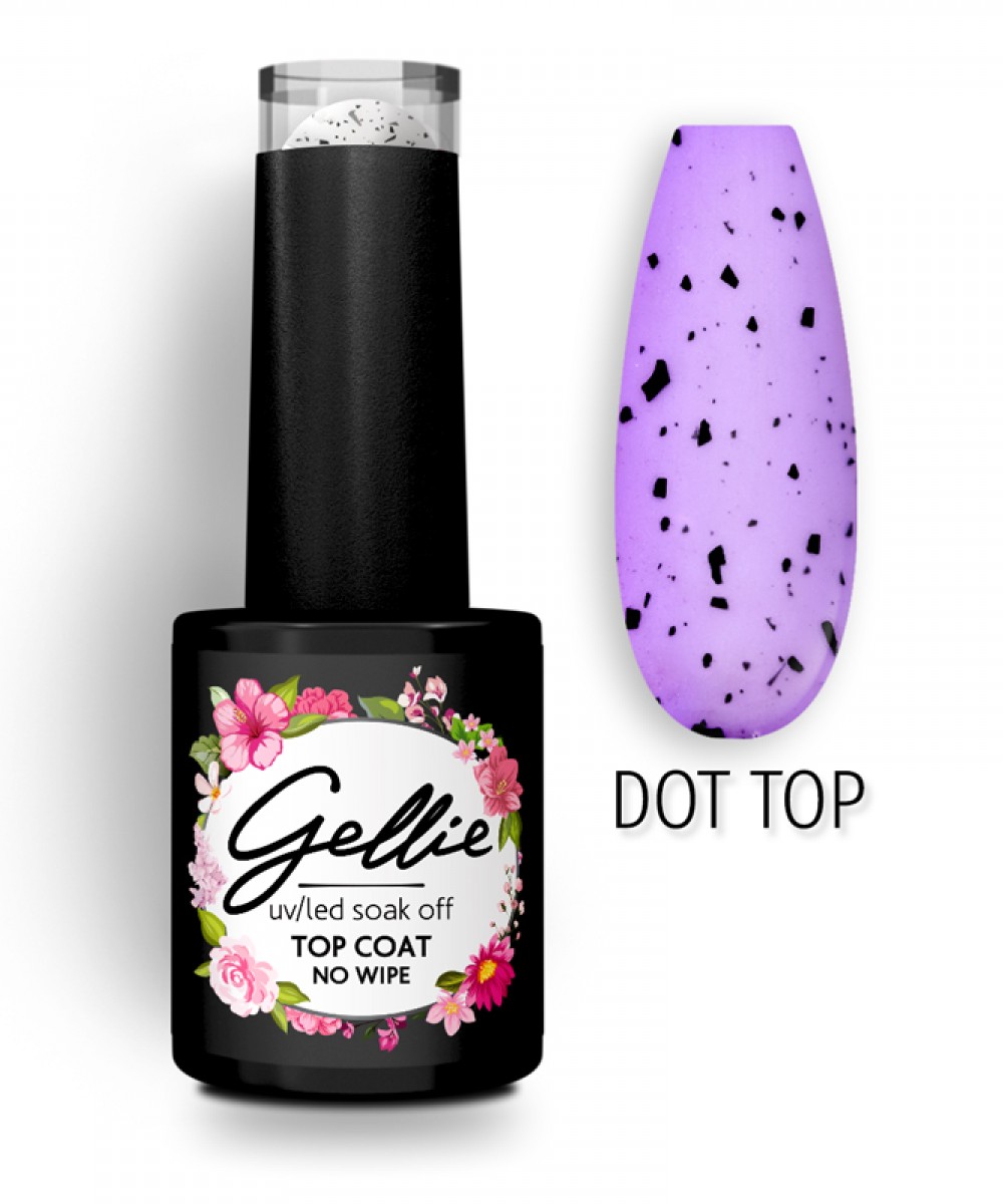 Gellie Top Για Ημιμόνιμο Velvet Matte No Wipe Dot ,10ml