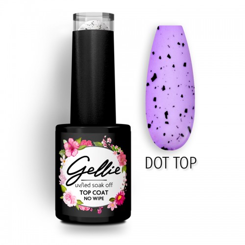 Gellie Top Για Ημιμόνιμο Velvet Matte No Wipe Dot ,10ml