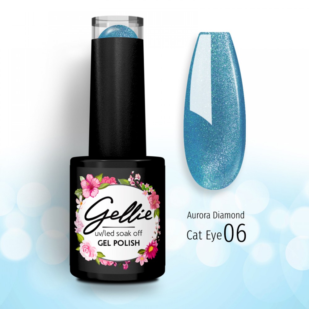 Gellie Ημιμόνιμο Βερνίκι Aurora Diamond Cat Eye 06 ,10ml