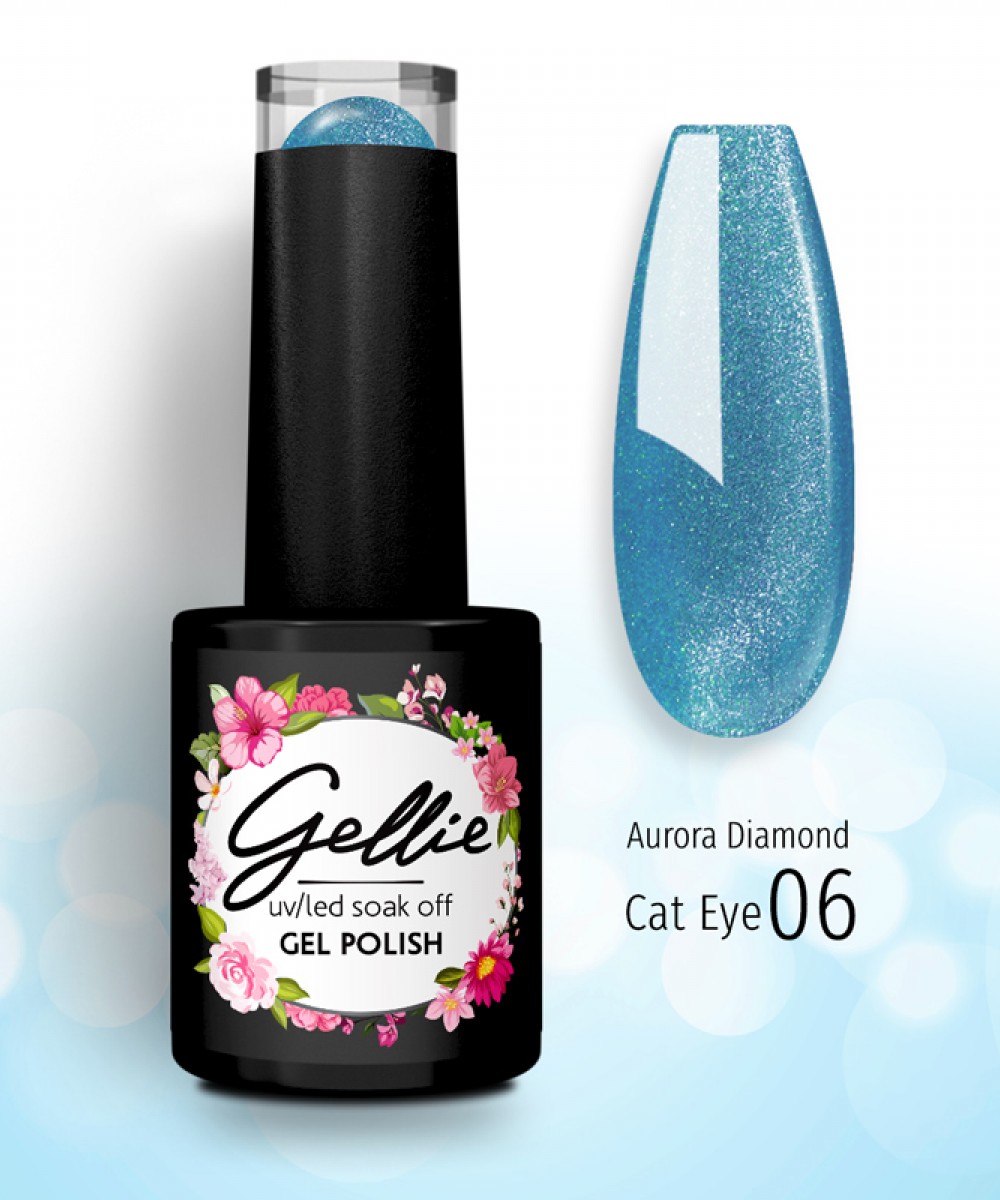 Gellie Ημιμόνιμο Βερνίκι Aurora Diamond Cat Eye 06 ,10ml