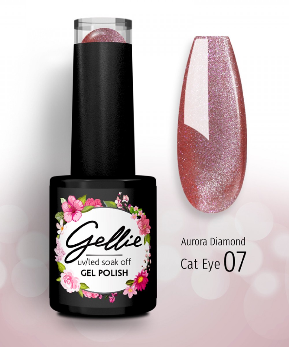 Gellie Ημιμόνιμο Βερνίκι Aurora Diamond Cat Eye 07 ,10ml