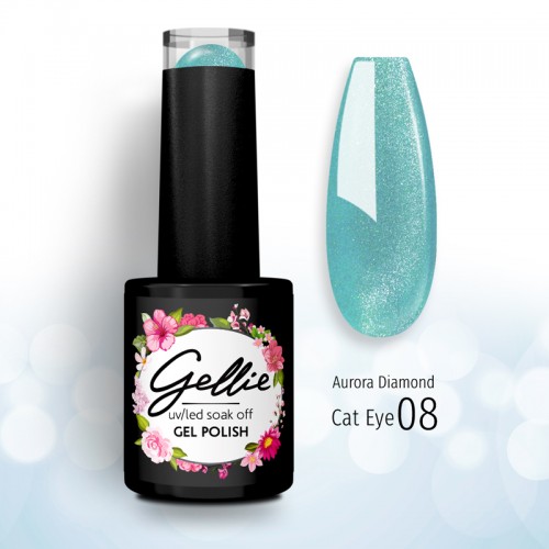 Gellie Ημιμόνιμο Βερνίκι Aurora Diamond Cat Eye 08 ,10ml