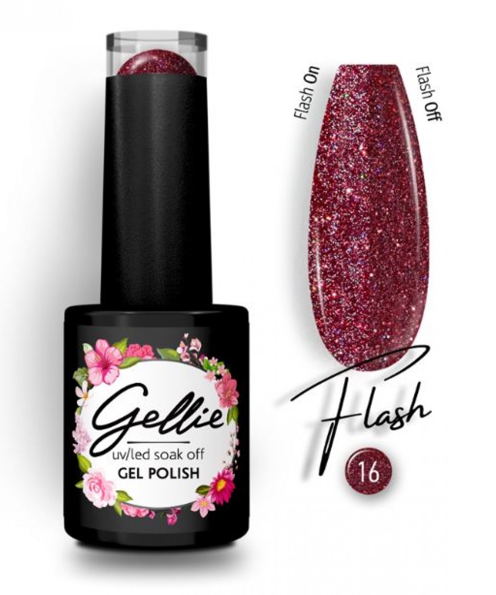 Gellie Ημιμόνιμο Βερνίκι Νυχιών Flash 16, 10ml