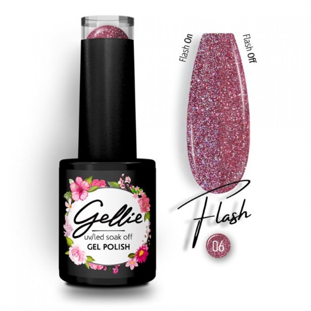 Gellie Ημιμόνιμο Βερνίκι Νυχιών Flash 06, 10ml