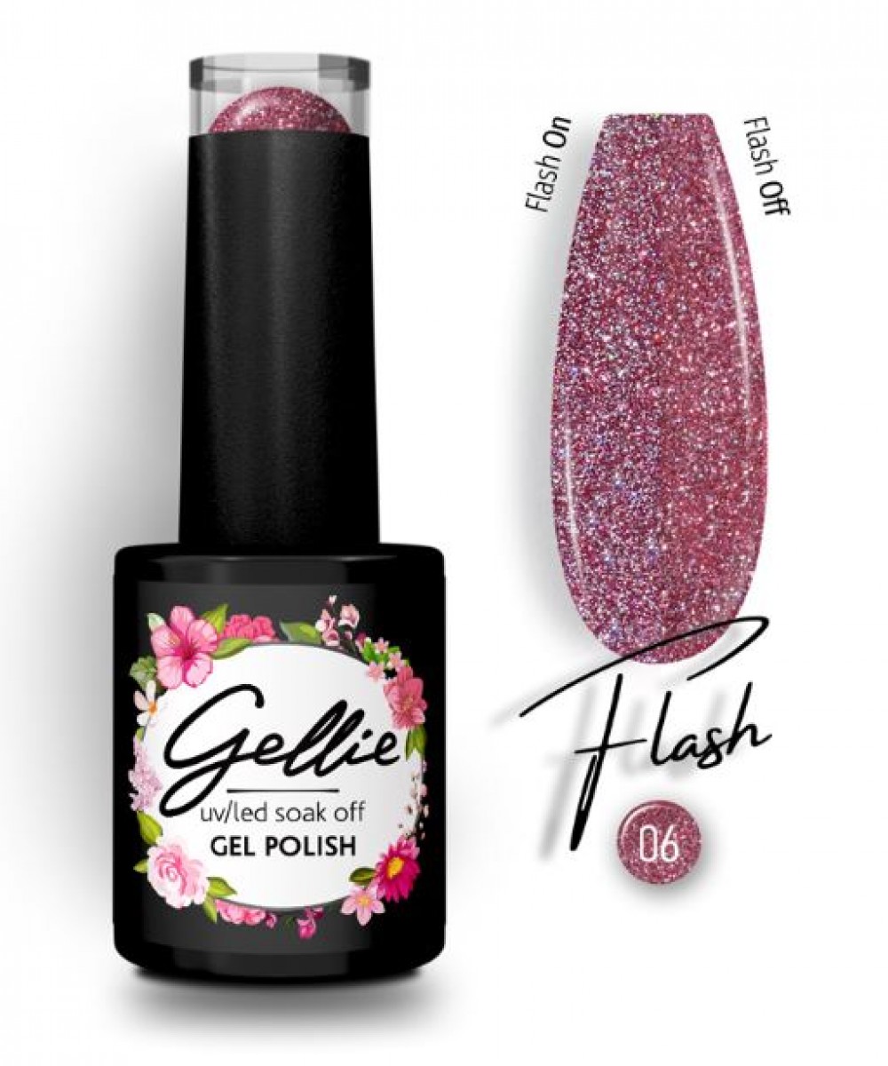 Gellie Ημιμόνιμο Βερνίκι Νυχιών Flash 06, 10ml