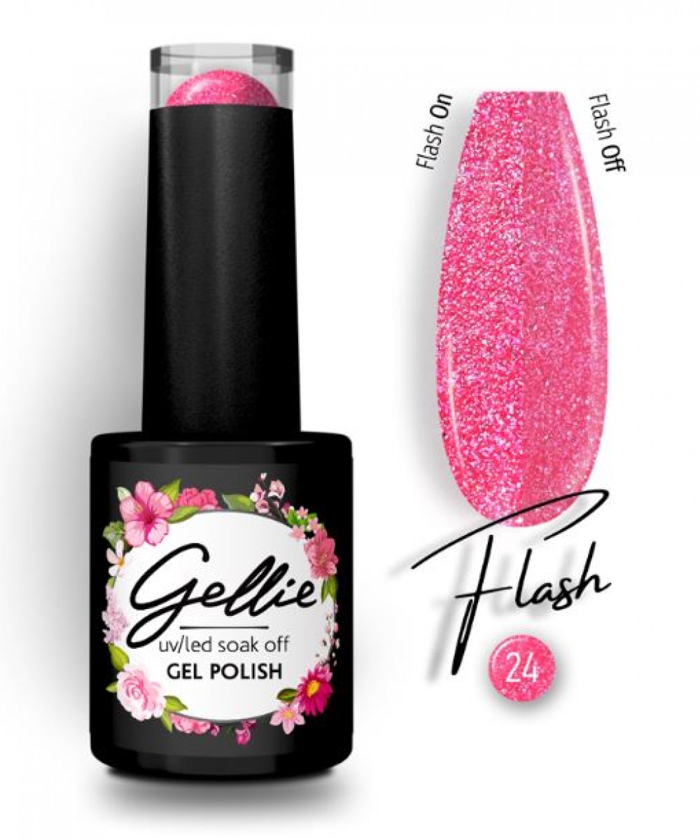 Gellie Ημιμόνιμο Βερνίκι Νυχιών Flash 24, 10ml