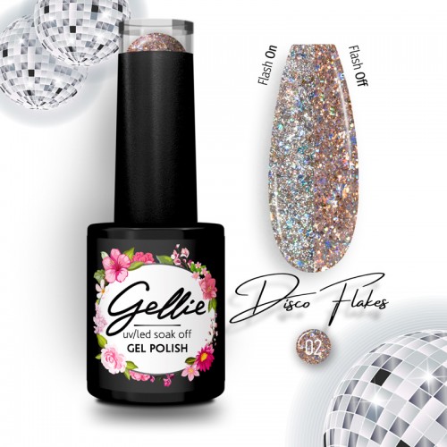 Gellie Ημιμόνιμο Βερνίκι Νυχιών Disco Flakes 2 10ml