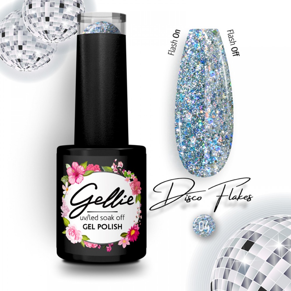 Gellie Ημιμόνιμο Βερνίκι Νυχιών Disco Flakes 4 10ml Gellie Ημιμόνιμο Βερνίκι Νυχιών Disco Flakes 4 10ml