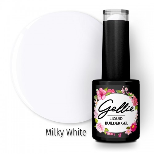 Gellie Liquid Builder Gel - Milky White, 10ml