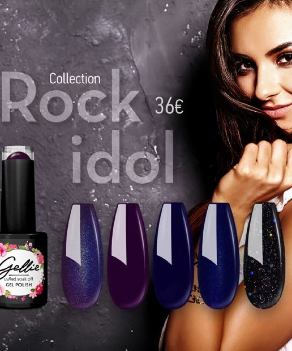 Gellie Σετ Ημιμόνιμα Βερνίκια Rock Idol