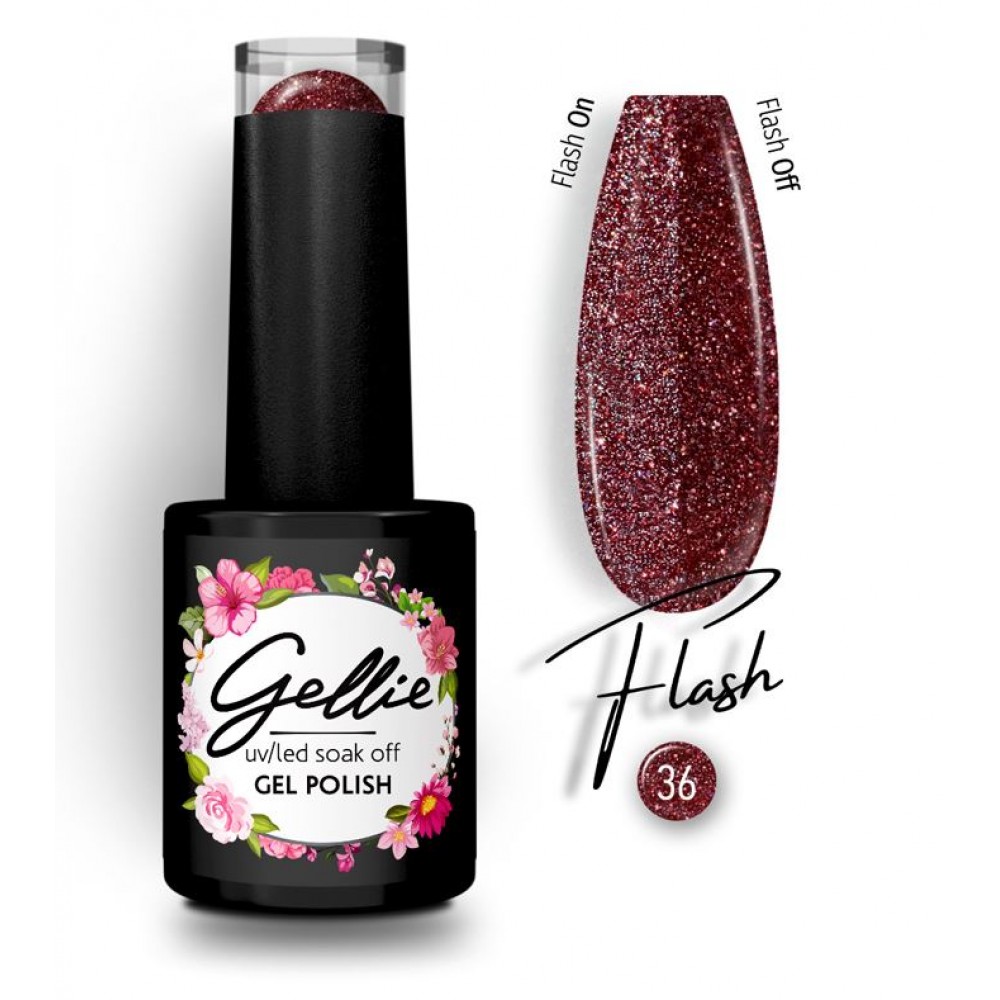 Gellie Ημιμόνιμο Βερνίκι Νυχιών Flash 36, 10ml