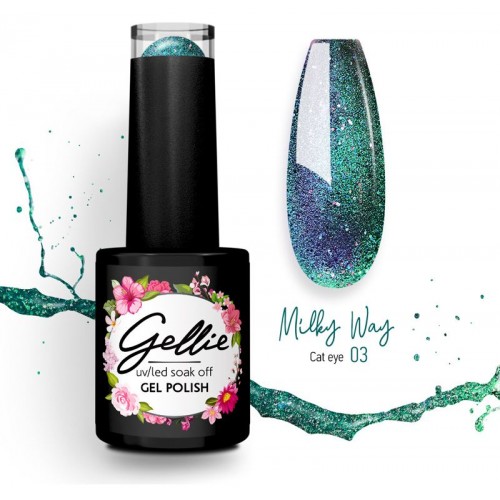 Gellie Ημιμόνιμο Βερνίκι Νυχιών Milky Way Cat Eye 03 ,10ml