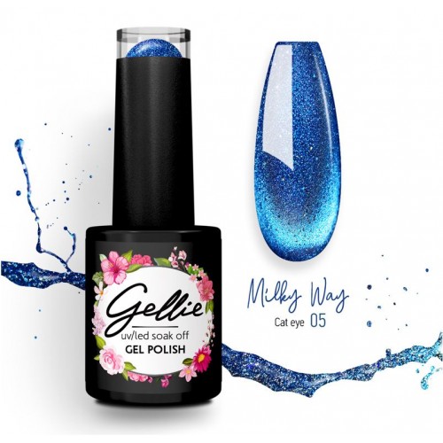Gellie Ημιμόνιμο Βερνίκι Νυχιών Milky Way Cat Eye 05 ,10ml