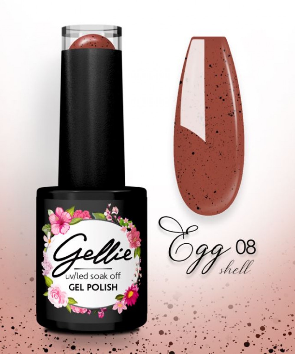 Gellie Ημιμόνιμο Βερνίκι Νυχιών Egg Shell 08, 10ml