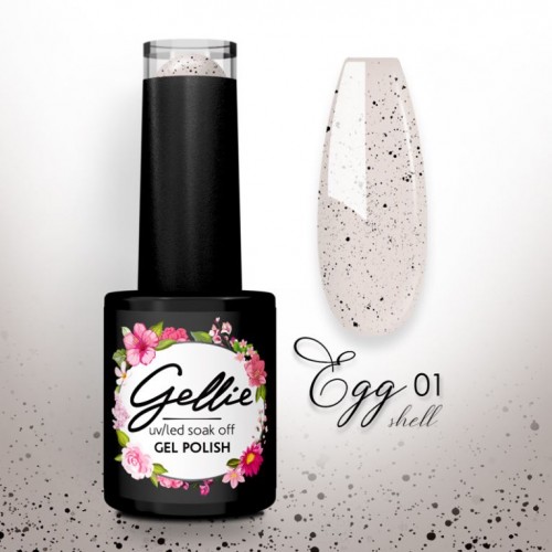 Gellie Ημιμόνιμο Βερνίκι Νυχιών Egg Shell 01, 10ml