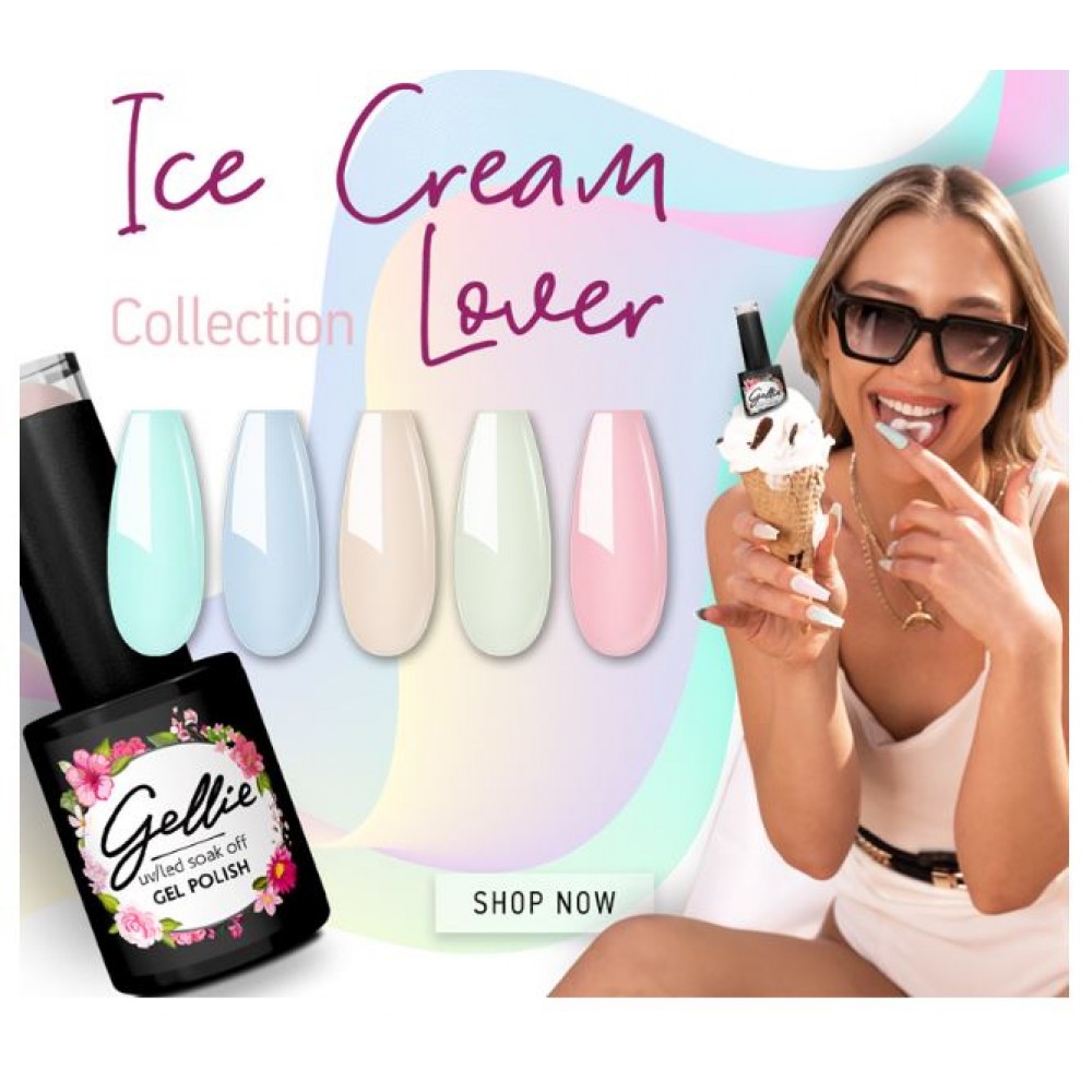 Gellie Σετ Ημιμόνιμα Βερνίκια Ice Cream Lover