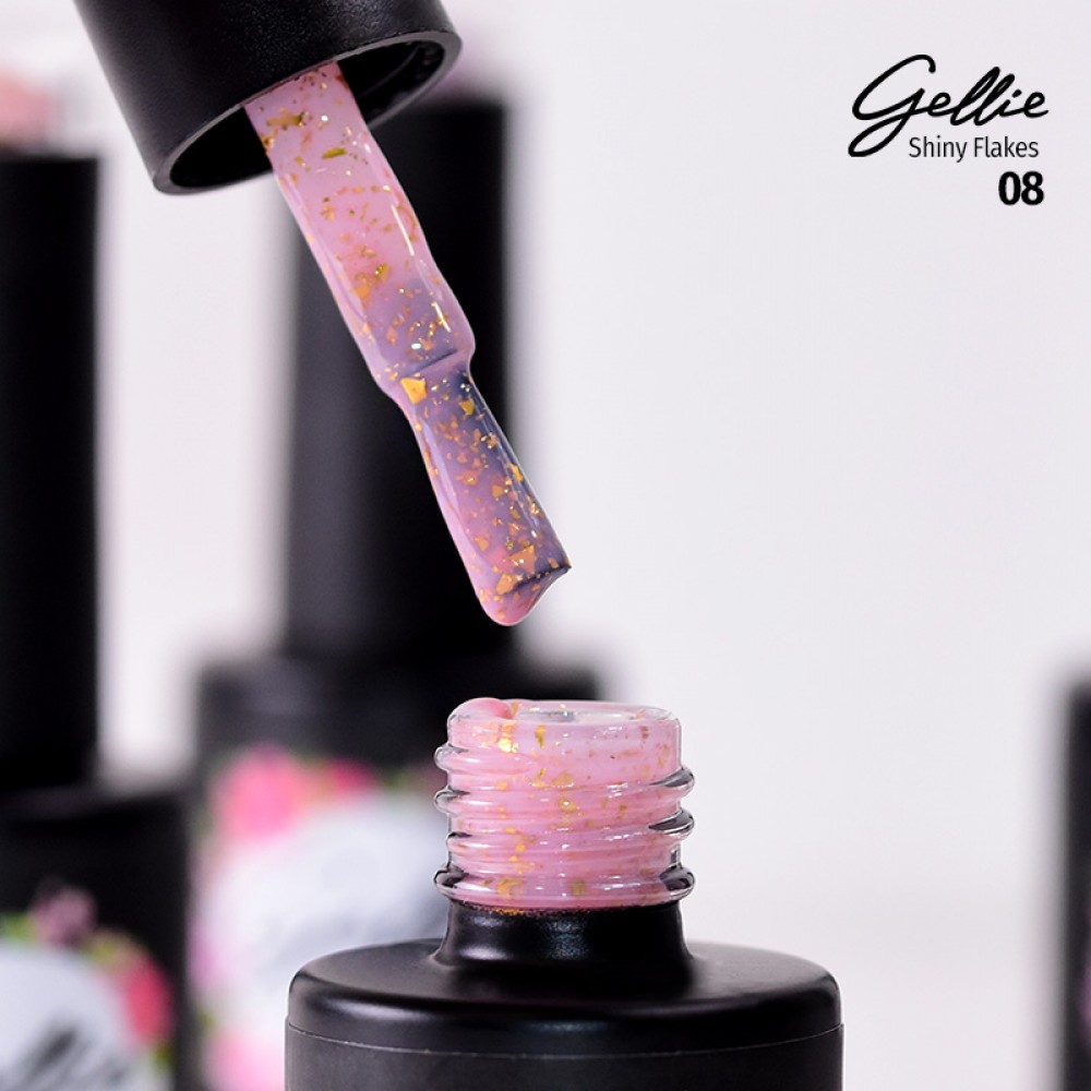 Gellie Ημιμόνιμο Βερνίκι Νυχιών Shiny Flakes 08, 10ml