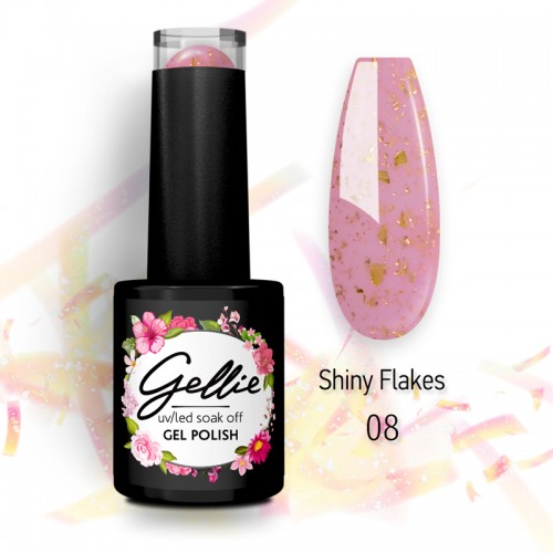 Gellie Ημιμόνιμο Βερνίκι Νυχιών Shiny Flakes 08, 10ml