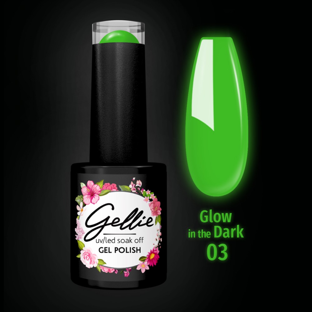 Gellie Ημιμόνιμο Βερνίκι Νυχιών 03 Glow In The Dark