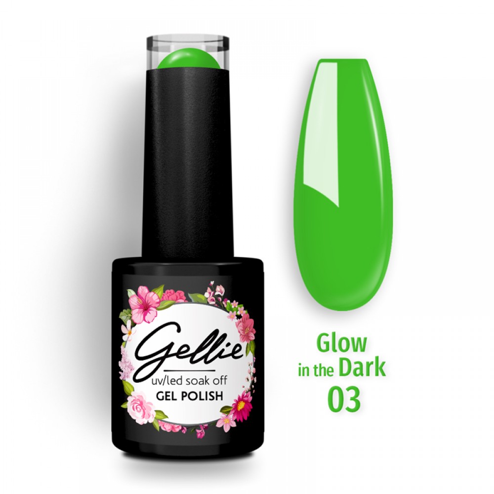 Gellie Ημιμόνιμο Βερνίκι Νυχιών 03 Glow In The Dark