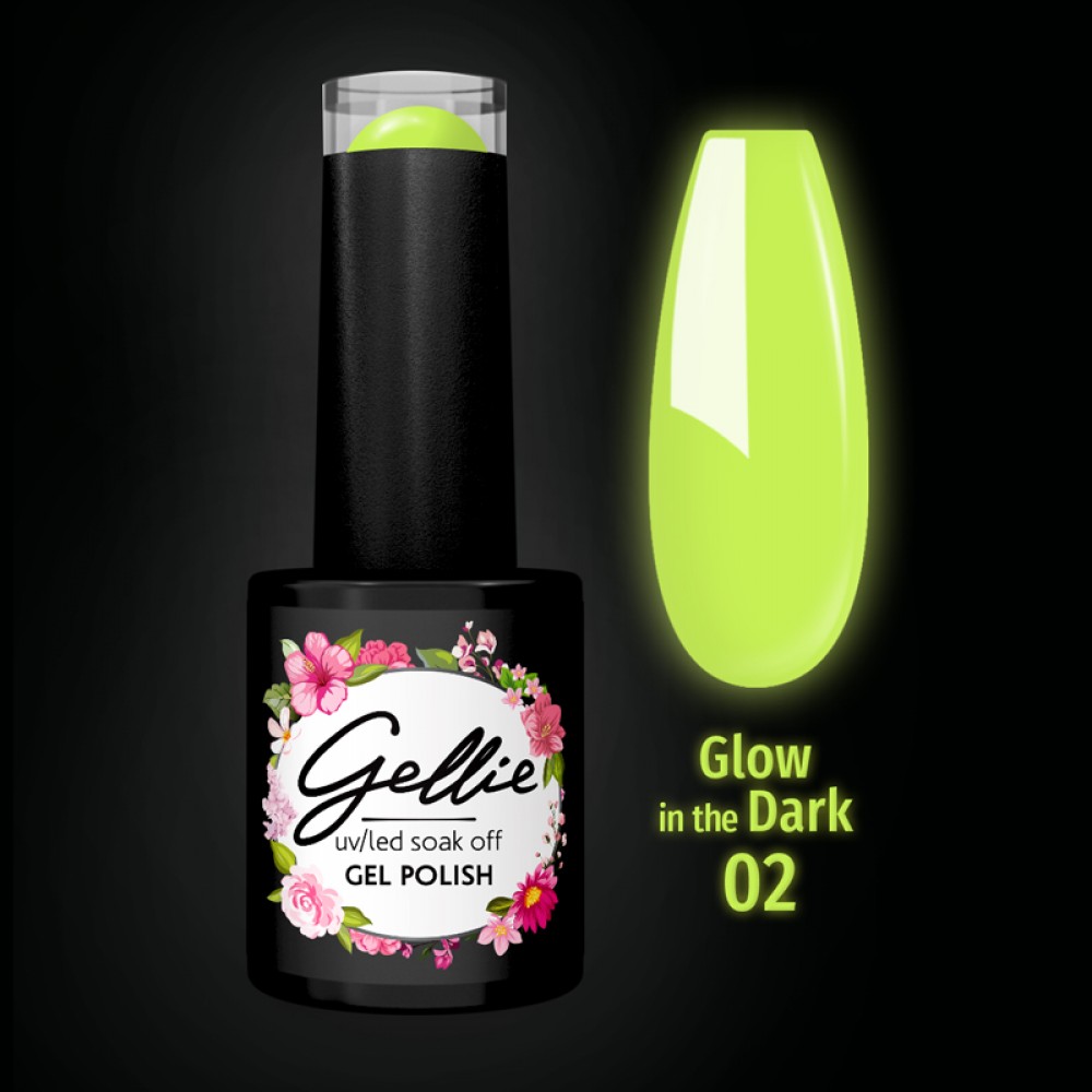 Gellie Ημιμόνιμο Βερνίκι Νυχιών 02 Glow In The Dark