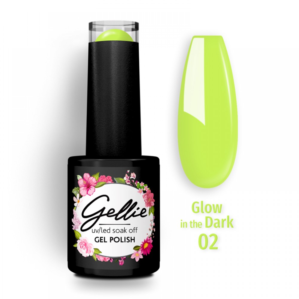 Gellie Ημιμόνιμο Βερνίκι Νυχιών 02 Glow In The Dark