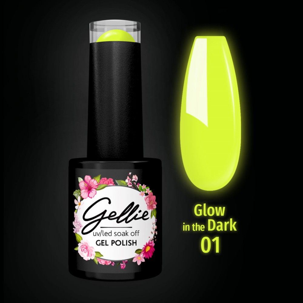 Gellie Ημιμόνιμο Βερνίκι Νυχιών 01 Glow In The Dark