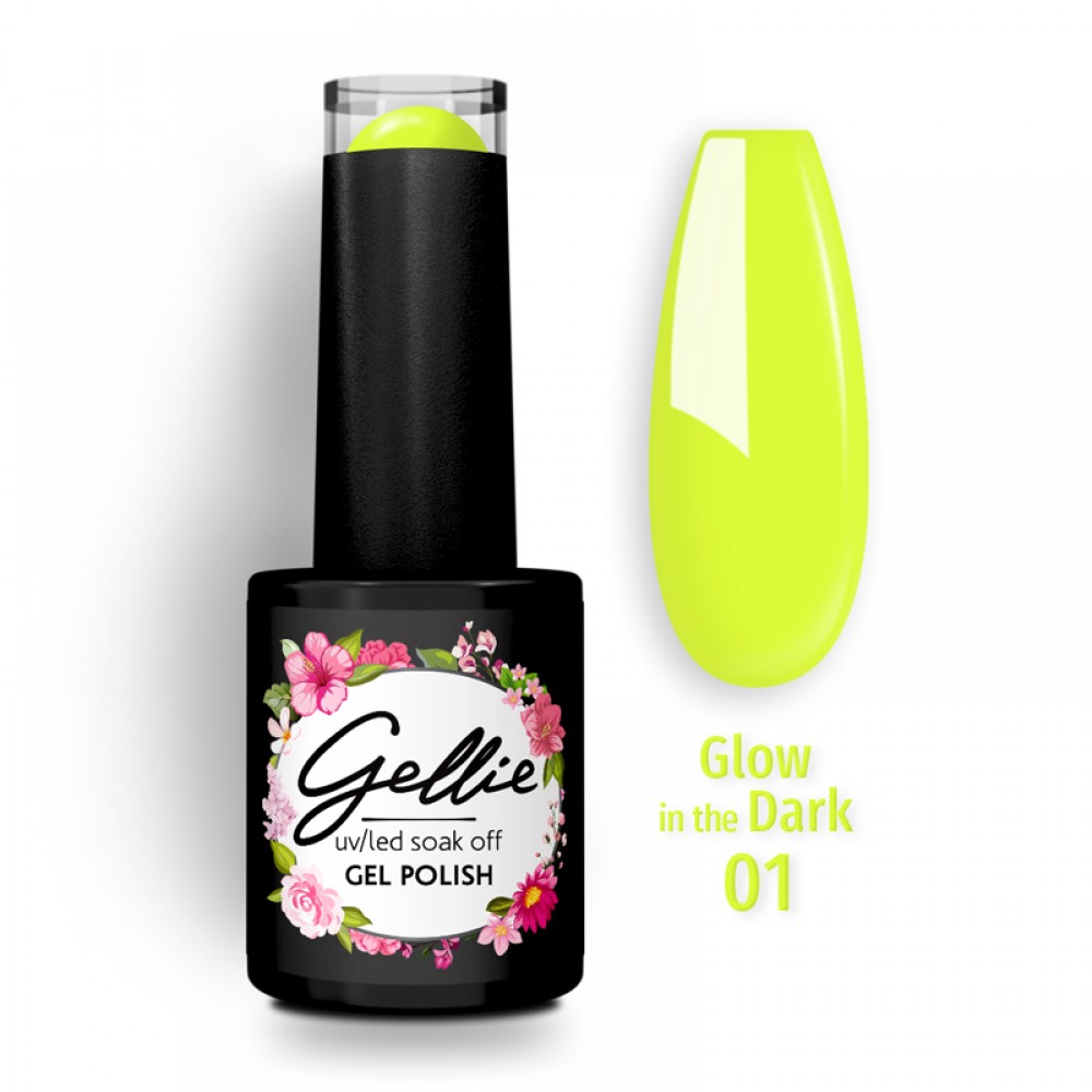 Gellie Ημιμόνιμο Βερνίκι Νυχιών 01 Glow In The Dark