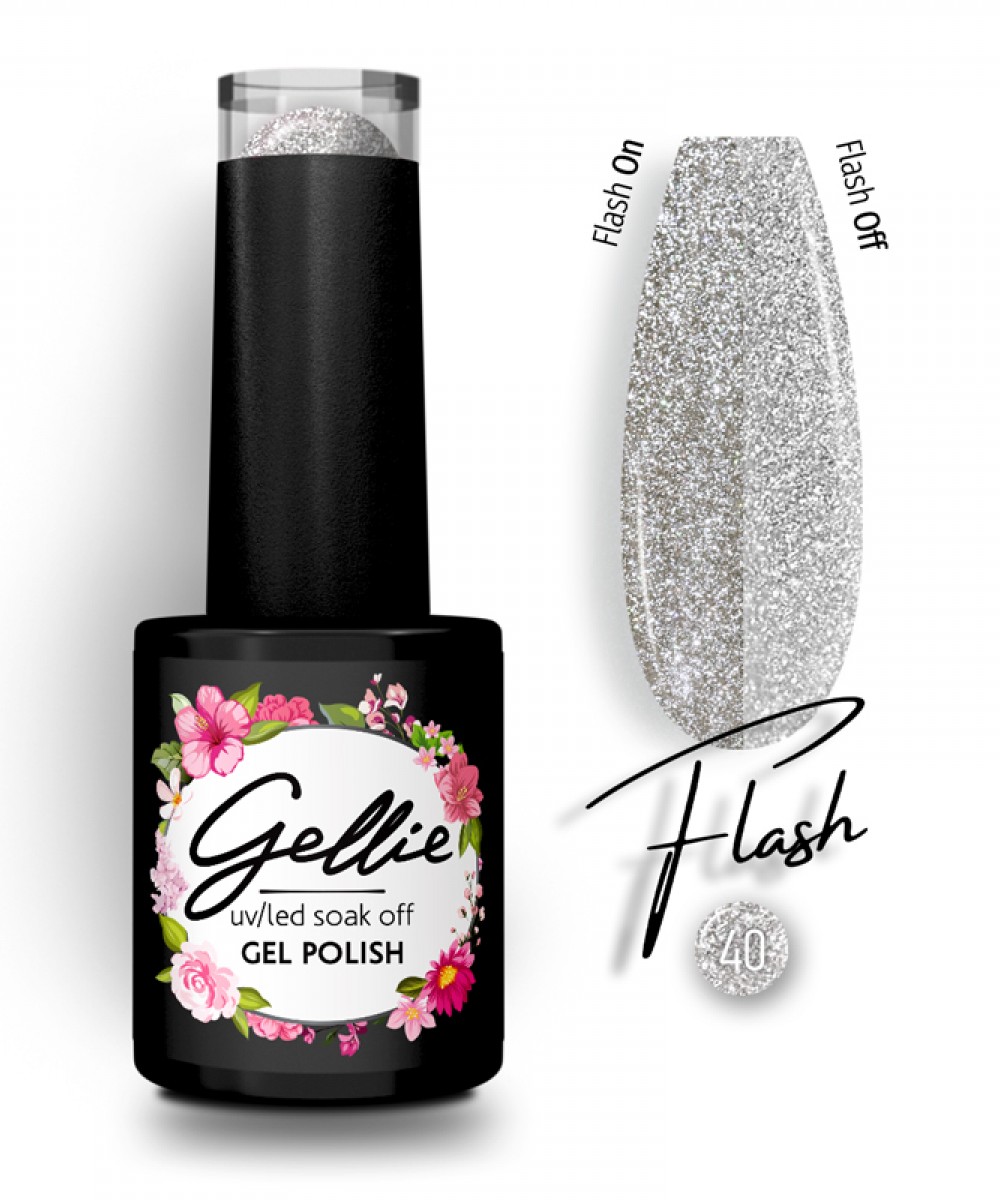 Gellie Ημιμόνιμο Βερνίκι Νυχιών Flash 40, 10ml