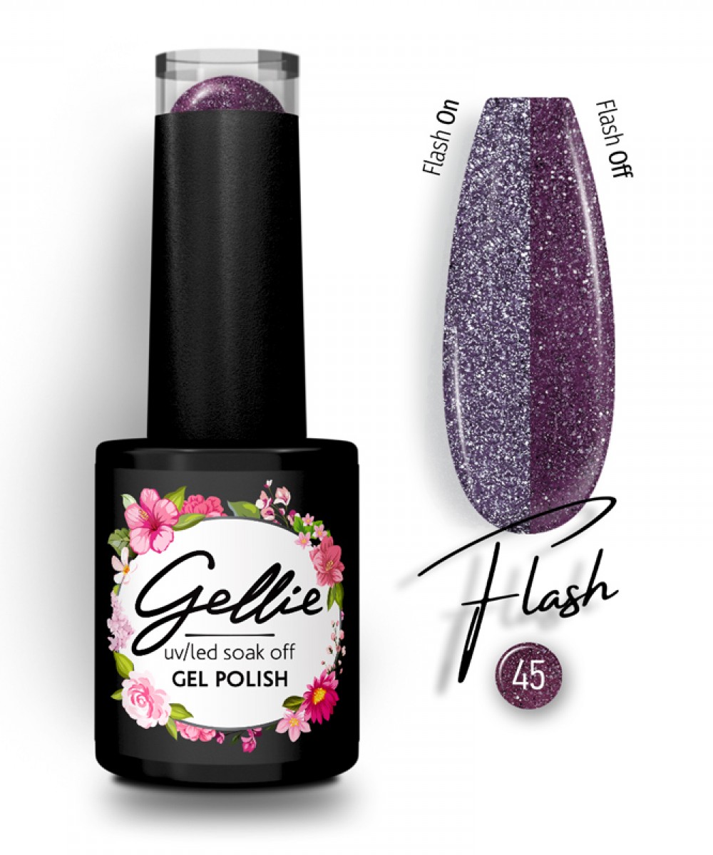 Gellie Ημιμόνιμο Βερνίκι Νυχιών Flash 45, 10ml