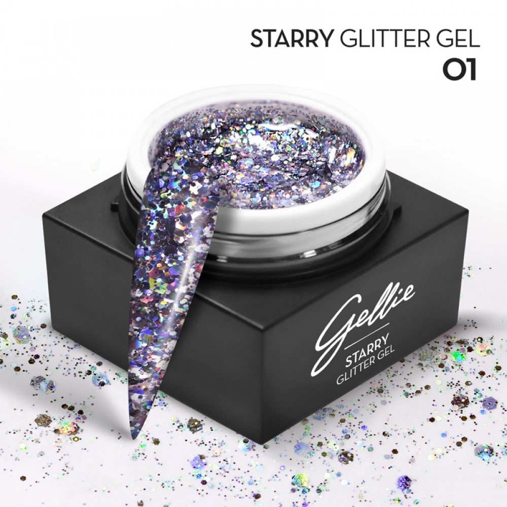 Gellie Ημιμόνιμο Βερνίκι Νυχιών Starry Glitter Gel 01 15ml Gellie Ημιμόνιμο Βερνίκι Νυχιών Starry Glitter Gel 01 15ml
