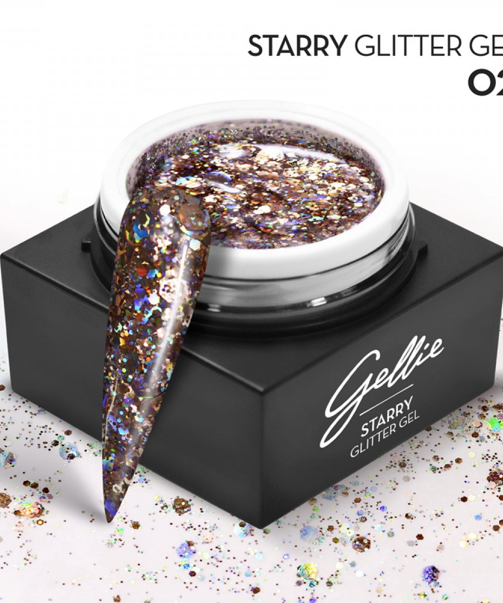 Gellie Ημιμόνιμο Βερνίκι Νυχιών Starry Glitter Gel 02 15ml *