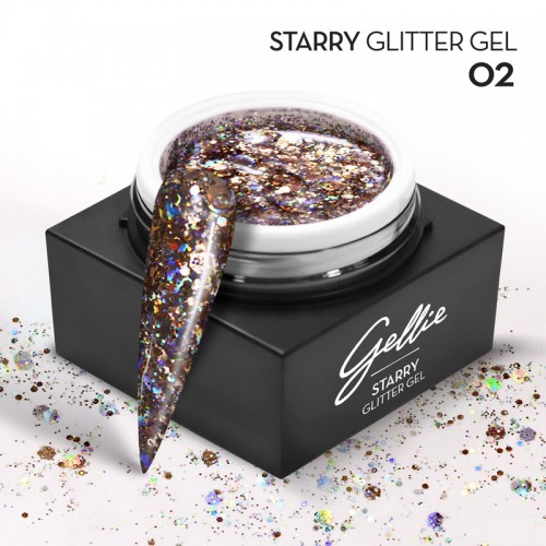 Gellie Ημιμόνιμο Βερνίκι Νυχιών Starry Glitter Gel 02 15ml *