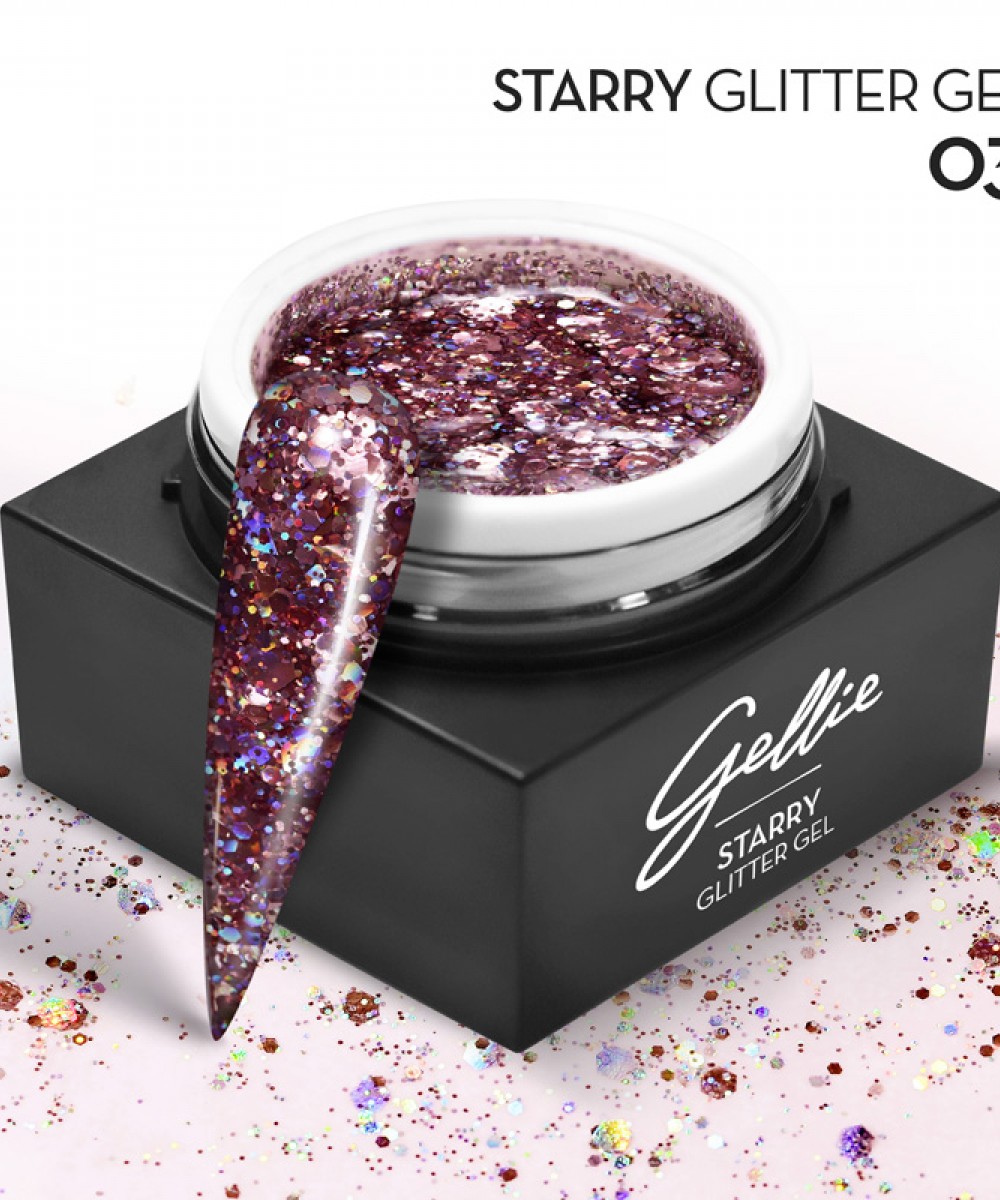 Gellie Ημιμόνιμο Βερνίκι Νυχιών Starry Glitter Gel 03 15ml *