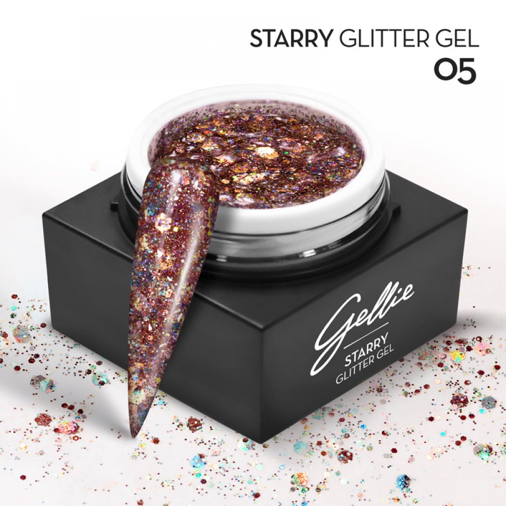 Gellie Ημιμόνιμο Βερνίκι Νυχιών Starry Glitter Gel 05 15ml Gellie Ημιμόνιμο Βερνίκι Νυχιών Starry Glitter Gel 05 15ml