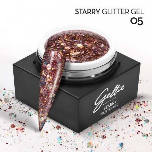 Gellie Ημιμόνιμο Βερνίκι Νυχιών Starry Glitter Gel 05 15ml *