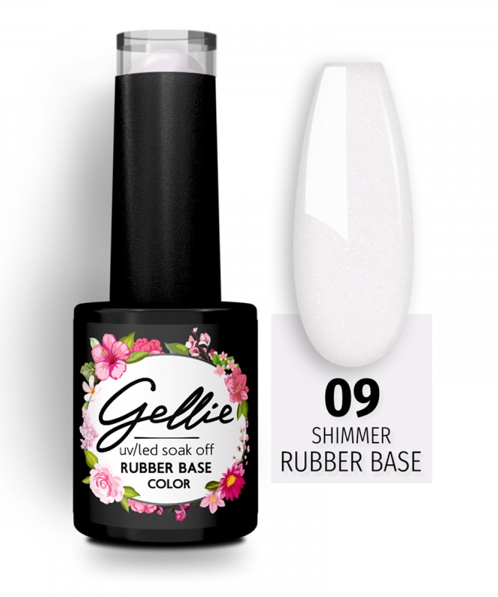 Gellie Shimmer Rubber Base Color 09 ,10ml *