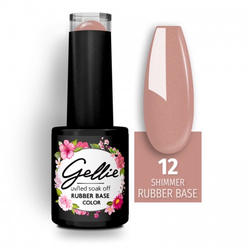 Gellie Shimmer Rubber Base Color 12,10ml *