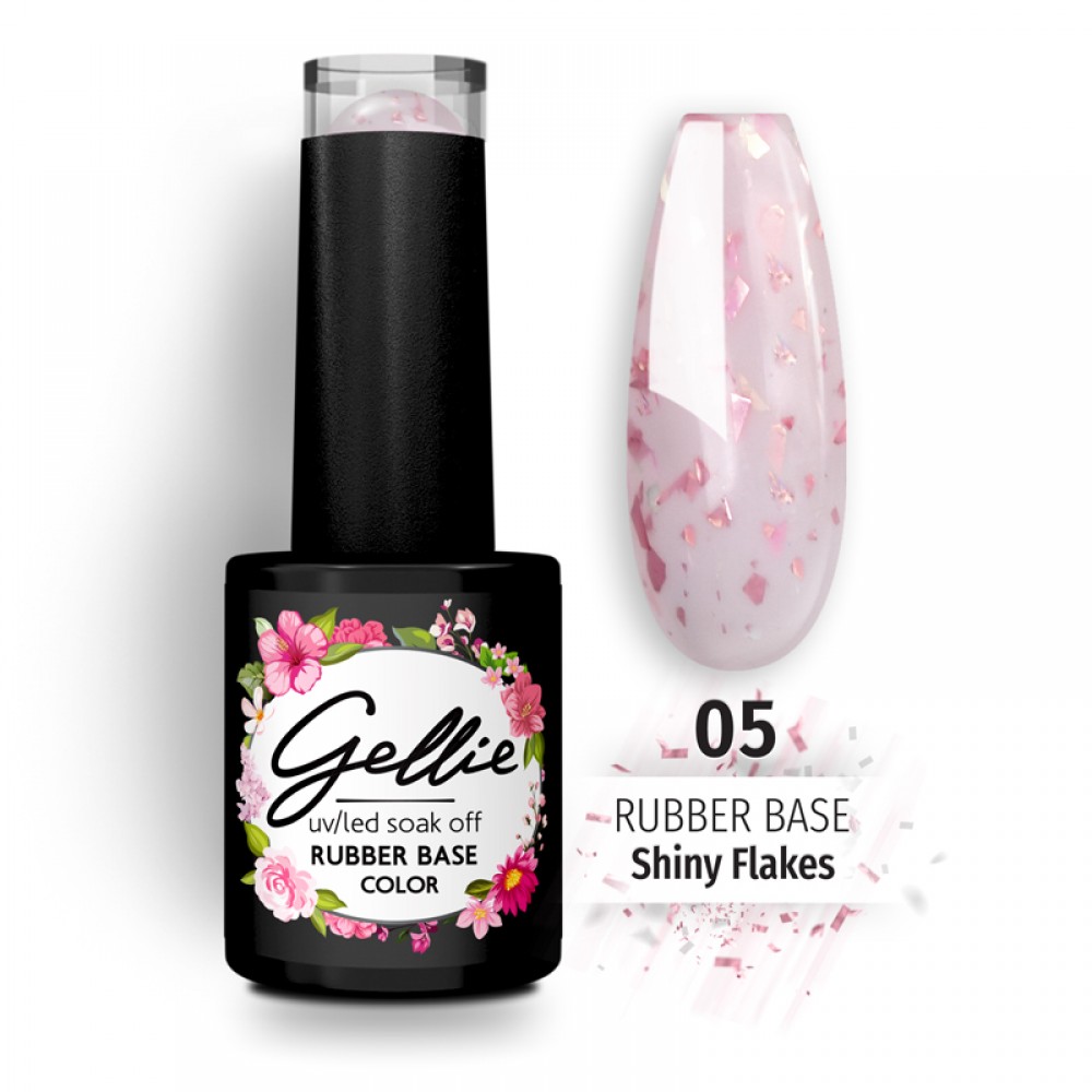 Gellie Rubber Base Shiny Flakes 05 ,10ml
