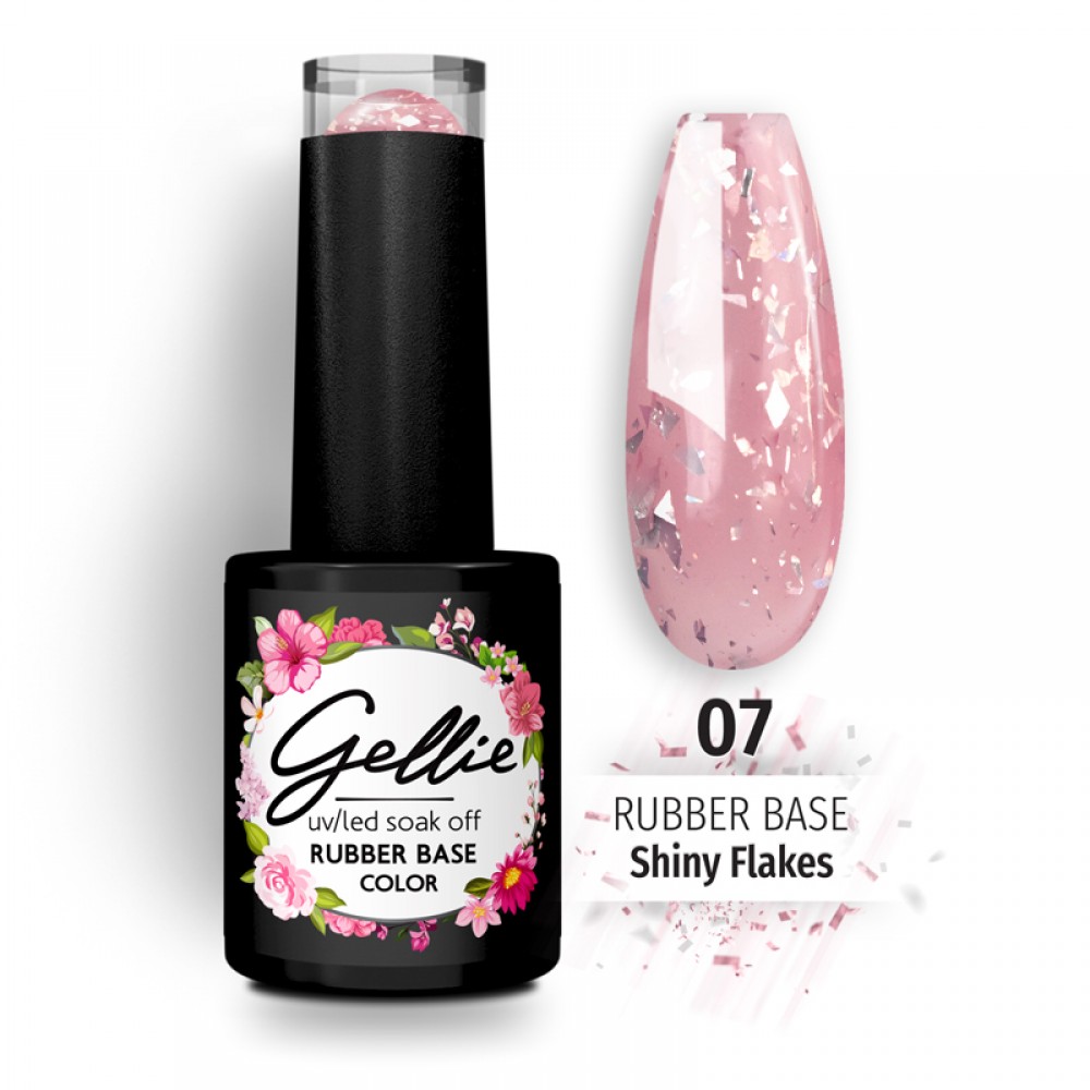 Gellie Rubber Base Shiny Flakes 07 ,10ml