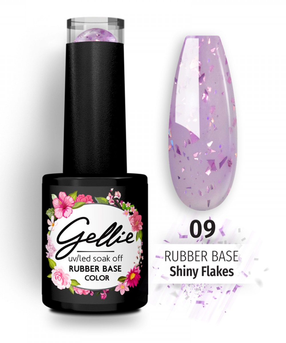 Gellie Rubber Base Shiny Flakes 09 ,10ml *